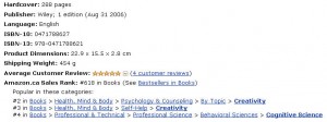 Idea Mapping Book Ranking in Canada Oct 9, 2009