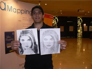 Fares's Portrait Drawing - Idea Mapping Workshop in Jordan