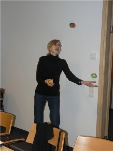 Juggling Practice During Idea Mapping Workshop in Poland 2