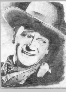 Jamie Nast's Portrait of John Wayne During First Mind Mapping Workshop