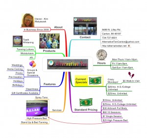 Advertisement for Alternative Tan in Canton Michigan - Idea Map