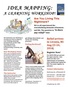 Idea Mapping Workshop Flier - Livonia 2016